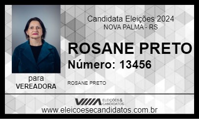 Candidato ROSANE PRETO 2024 - NOVA PALMA - Eleições