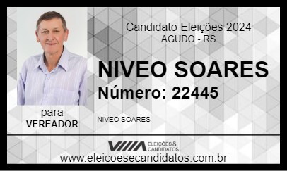 Candidato NIVEO SOARES 2024 - AGUDO - Eleições