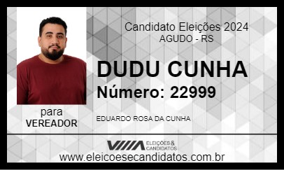 Candidato DUDU CUNHA 2024 - AGUDO - Eleições