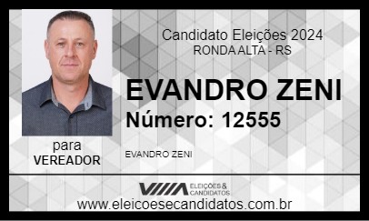 Candidato EVANDRO ZENI 2024 - RONDA ALTA - Eleições