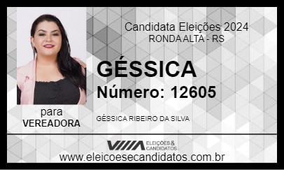 Candidato GÉSSICA 2024 - RONDA ALTA - Eleições