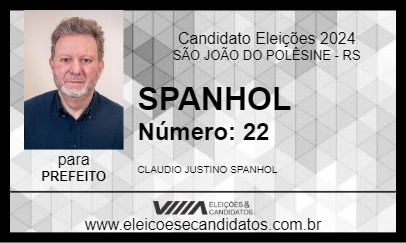 Candidato SPANHOL 2024 - SÃO JOÃO DO POLÊSINE - Eleições