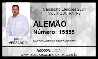 Candidato ALEMÃO 2024 - VICENTE DUTRA - Eleições