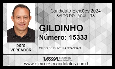 Candidato GILDINHO 2024 - SALTO DO JACUÍ - Eleições