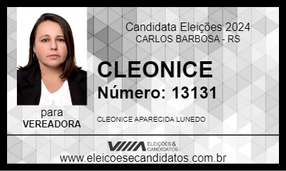 Candidato CLEONICE 2024 - CARLOS BARBOSA - Eleições