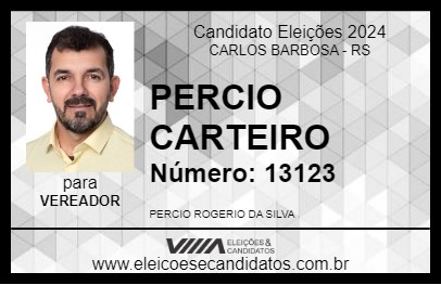 Candidato PERCIO CARTEIRO 2024 - CARLOS BARBOSA - Eleições