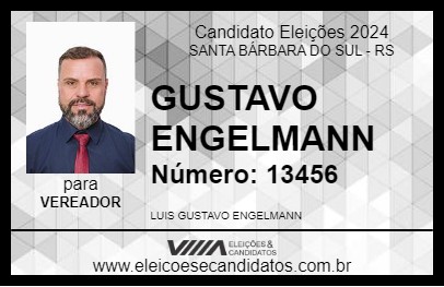 Candidato GUSTAVO ENGELMANN 2024 - SANTA BÁRBARA DO SUL - Eleições