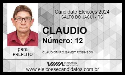 Candidato CLAUDIO 2024 - SALTO DO JACUÍ - Eleições