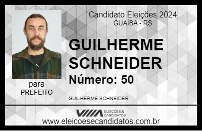 Candidato GUILHERME SCHNEIDER 2024 - GUAÍBA - Eleições