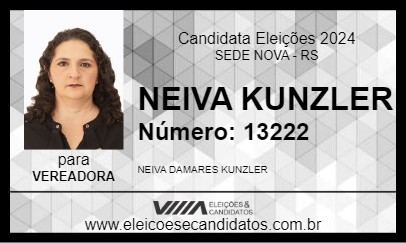 Candidato NEIVA KUNZLER 2024 - SEDE NOVA - Eleições