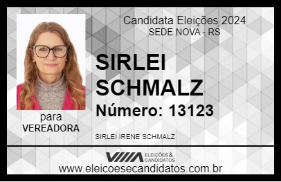 Candidato SIRLEI SCHMALZ 2024 - SEDE NOVA - Eleições