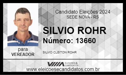 Candidato SILVIO ROHR 2024 - SEDE NOVA - Eleições