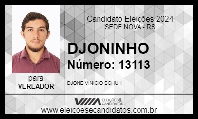 Candidato DJONINHO 2024 - SEDE NOVA - Eleições