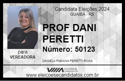 Candidato PROF DANI PERETTI 2024 - GUAÍBA - Eleições