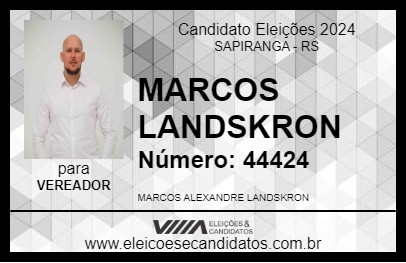 Candidato MARCOS LANDSKRON 2024 - SAPIRANGA - Eleições