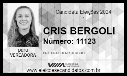 Candidato CRIS BERGOLI 2024 - SANTO ÂNGELO - Eleições