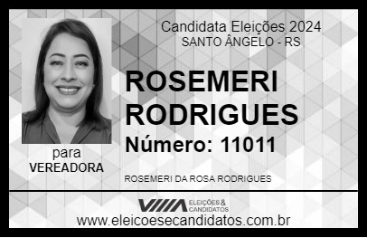 Candidato ROSEMERI RODRIGUES 2024 - SANTO ÂNGELO - Eleições