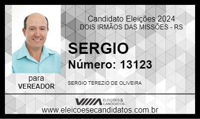 Candidato SERGIO 2024 - DOIS IRMÃOS DAS MISSÕES - Eleições