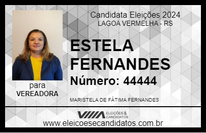 Candidato ESTELA FERNANDES 2024 - LAGOA VERMELHA - Eleições