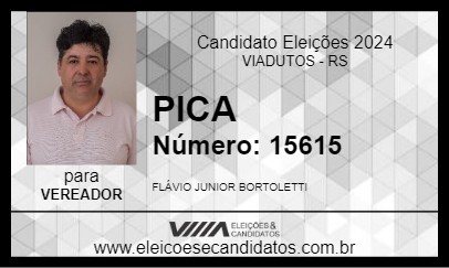 Candidato FLÁVIO BORTOLETTI PICA-PAU 2024 - VIADUTOS - Eleições