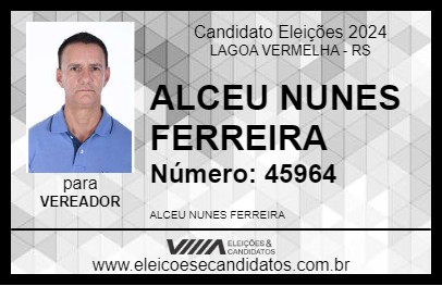 Candidato ALCEU NUNES FERREIRA 2024 - LAGOA VERMELHA - Eleições