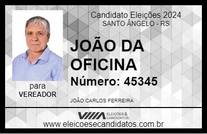 Candidato JOÃO DA OFICINA 2024 - SANTO ÂNGELO - Eleições