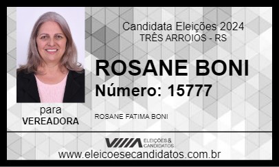 Candidato ROSANE BONI 2024 - TRÊS ARROIOS - Eleições