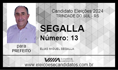 Candidato SEGALLA 2024 - TRINDADE DO SUL - Eleições