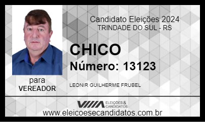 Candidato CHICO 2024 - TRINDADE DO SUL - Eleições