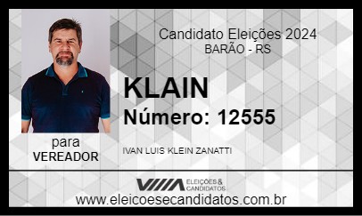 Candidato KLAIN 2024 - BARÃO - Eleições