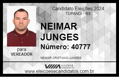 Candidato NEIMAR JUNGES 2024 - TUPANDI - Eleições