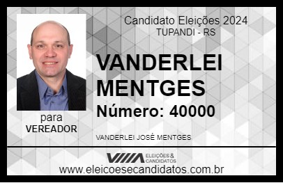 Candidato VANDERLEI MENTGES 2024 - TUPANDI - Eleições