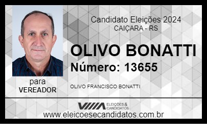 Candidato OLIVO BONATTI 2024 - CAIÇARA - Eleições