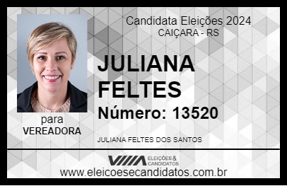 Candidato JULIANA FELTES 2024 - CAIÇARA - Eleições