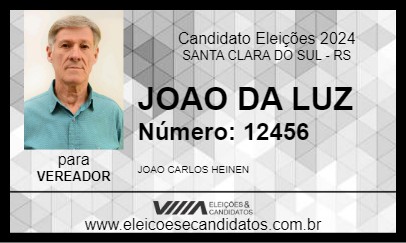 Candidato JOAO DA LUZ 2024 - SANTA CLARA DO SUL - Eleições