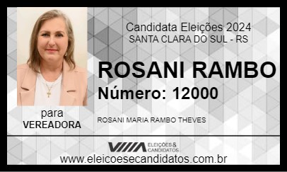 Candidato ROSANI RAMBO 2024 - SANTA CLARA DO SUL - Eleições