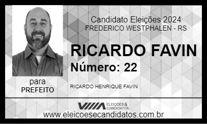 Candidato RICARDO FAVIN 2024 - FREDERICO WESTPHALEN - Eleições