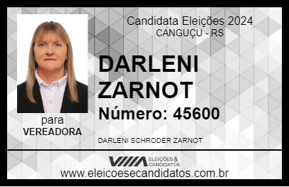 Candidato DARLENI ZARNOT 2024 - CANGUÇU - Eleições