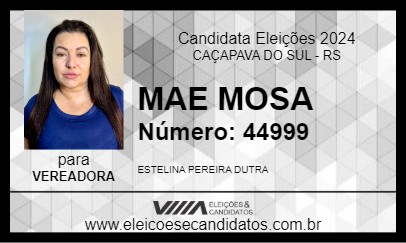 Candidato MAE MOSA 2024 - CAÇAPAVA DO SUL - Eleições