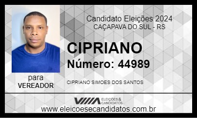 Candidato CIPRIANO 2024 - CAÇAPAVA DO SUL - Eleições