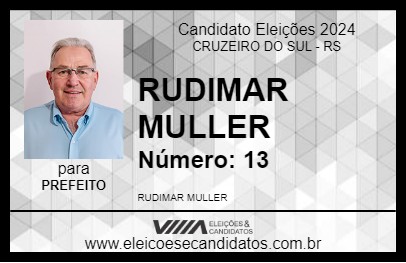 Candidato RUDIMAR MULLER 2024 - CRUZEIRO DO SUL - Eleições