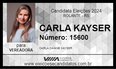 Candidato CARLA KAYSER 2024 - ROLANTE - Eleições