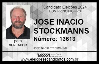 Candidato JOSE INACIO STOCKMANNS 2024 - BOM PRINCÍPIO - Eleições