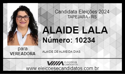 Candidato ALAIDE LALA  2024 - TAPEJARA - Eleições