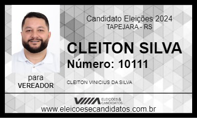 Candidato CLEITON SILVA 2024 - TAPEJARA - Eleições