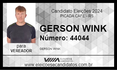 Candidato GERSON WINCK 2024 - PICADA CAFÉ - Eleições