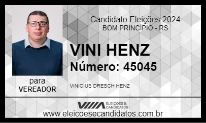 Candidato VINI HENZ 2024 - BOM PRINCÍPIO - Eleições