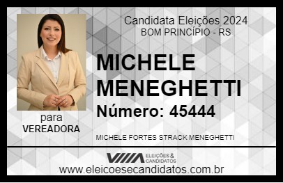 Candidato MICHELE MENEGHETTI 2024 - BOM PRINCÍPIO - Eleições