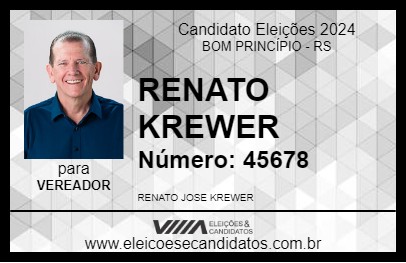 Candidato RENATO KREWER 2024 - BOM PRINCÍPIO - Eleições