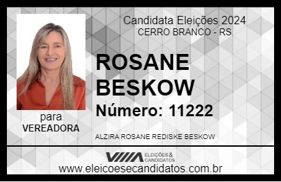 Candidato ROSANE BESKOW 2024 - CERRO BRANCO - Eleições